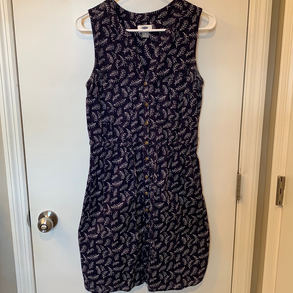 Old Navy Linen Tie-Front Dress